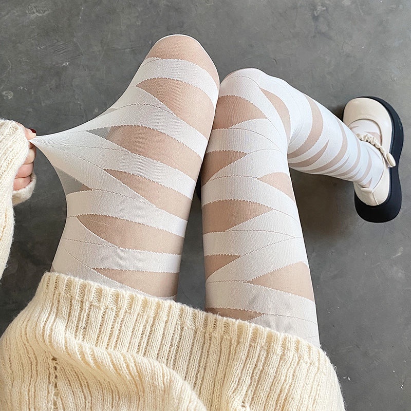 PH-35 pantyhose stocking bandage lilit putih hitam lolita japan celana legging panty hose