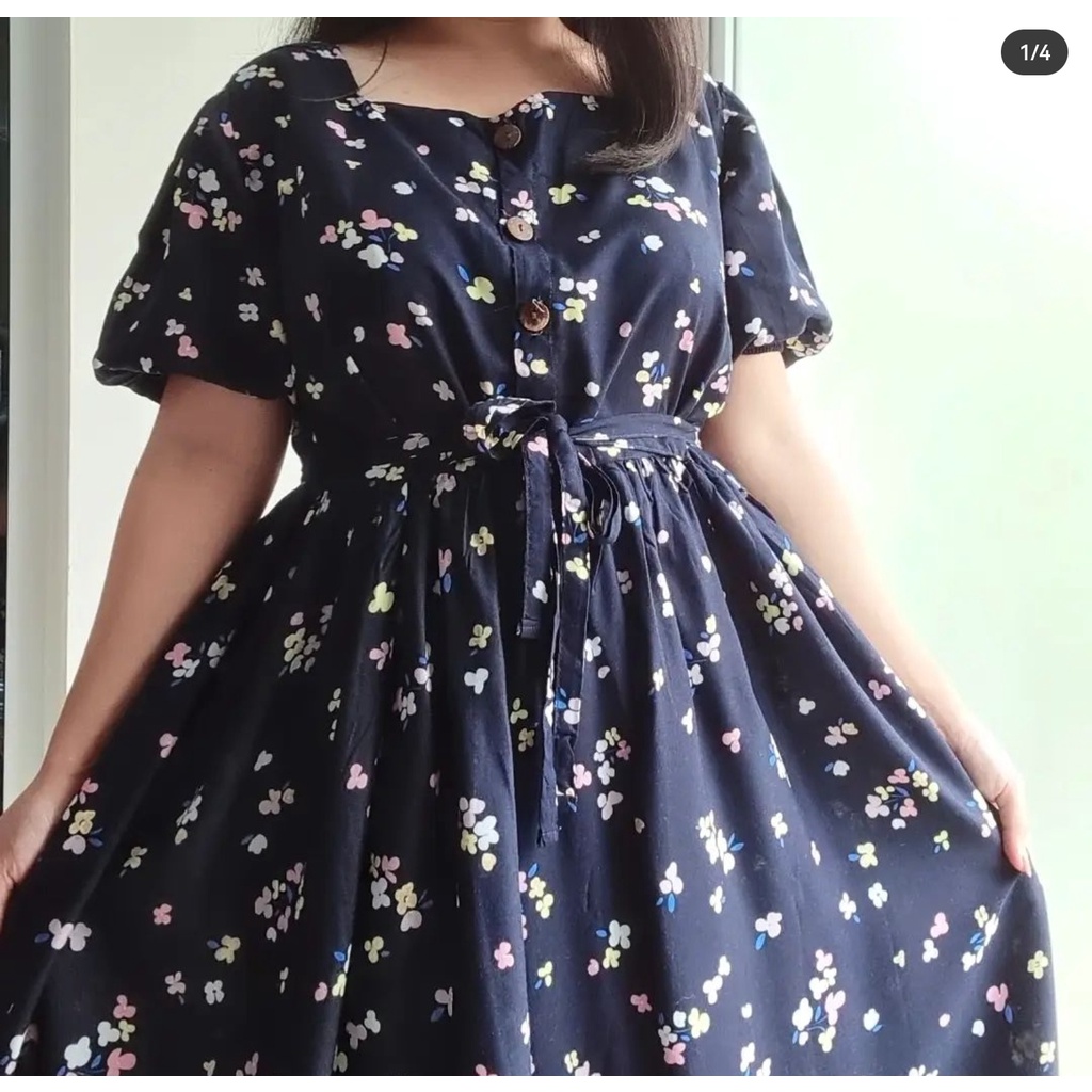 ESME 120 DRESS / HOMEDRESS LENGAN PENDEK BALON RAYON