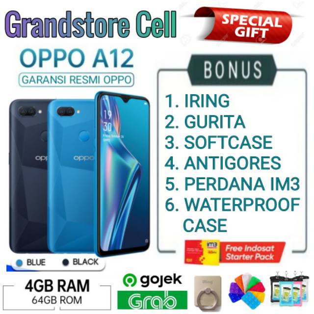 OPPO A12 RAM 3/32 GB | OPPO A 12 RAM 4/64 GB GARANSI RESMI OPPO INDONESIA