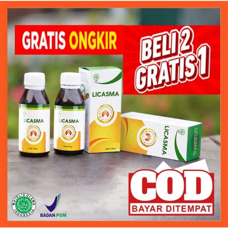 LICASMA MENGATASI ASMA DAN SESAK NAFAS - MADU LICASMA HERBAL ALAMI, MADU BATUK LICASMA OBAT ASMA HERBAL OBAT BATUK BERDAHAK OBAT SESAK NAFAS OBAT RADANG TENGGOROKAN-Licasma 2 gratis 1