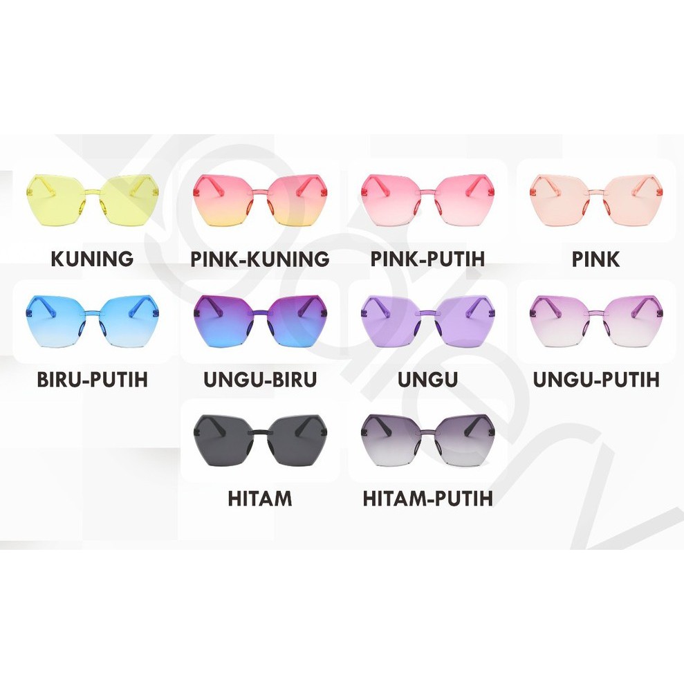 MOGYMOGY K601 Kacamata Gradien Wanita Kacamata Pantai Warna Warni Sunglasses Fashion