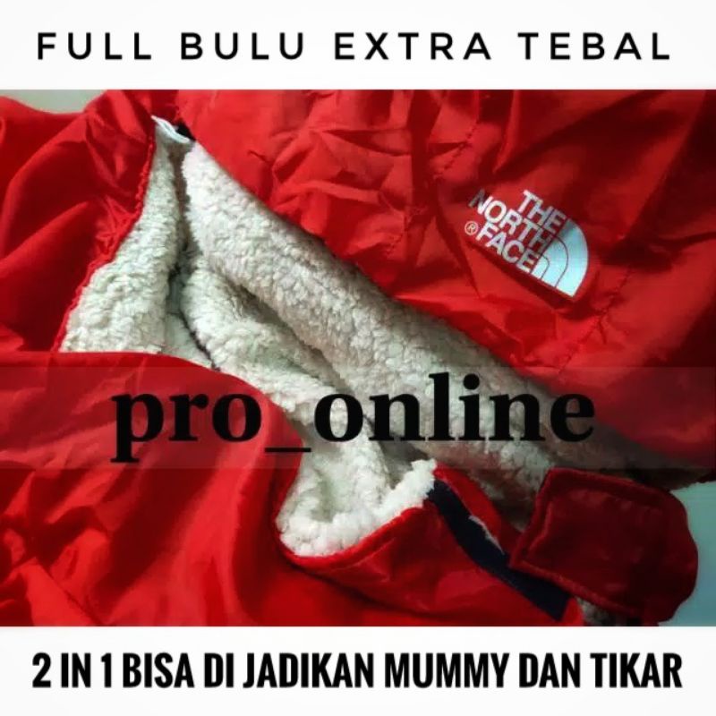 Sleeping Bag Polar Bulu Extra Tebal - Selimut Camping - Kantung Tidur Camping Outdoor