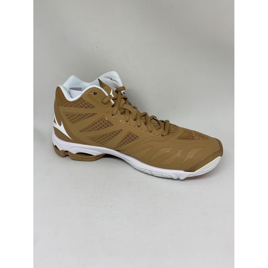 Sepatu Volley Original Mizuno Wave Lightning Z5 Mid cokelat indian tan