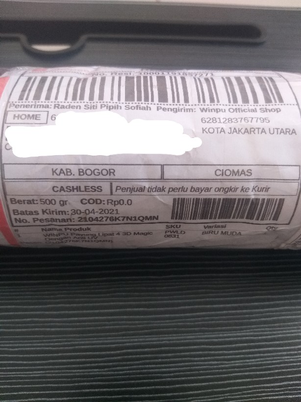 Winpu Payung Lipat 4 3d Magic Dengan Anti Uv