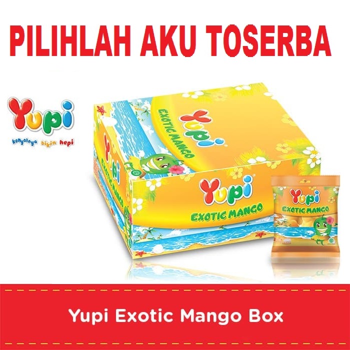 YUPI EXOTIC MANGO BOX - ( HARGA 1 DUS ISI 12 BOX )