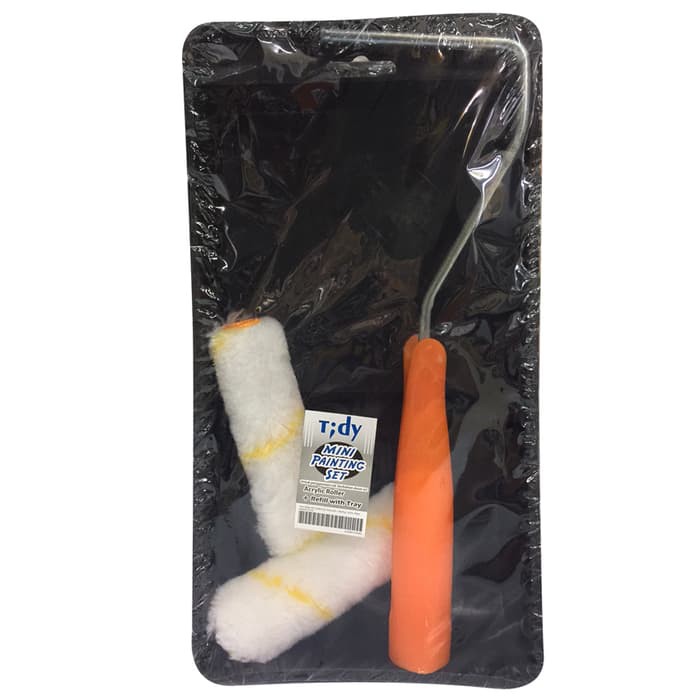 Mini Painting Set Acrylic Roller Cat Tembok with Tray TIDY