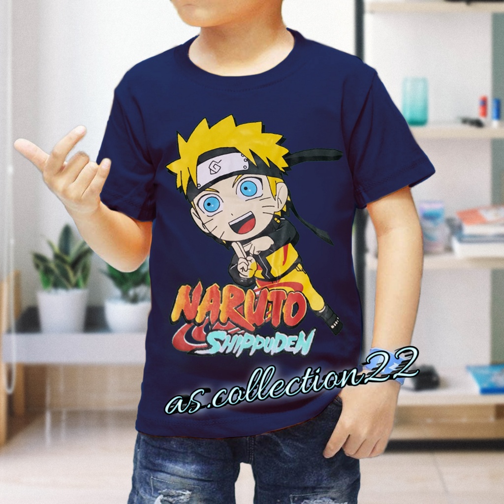 KAOS Anak Laki Motif NARUTO 1-12 Tahun