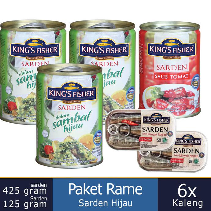 

Paket Rame Sarden Sambal Hijau King's Fisher 425g