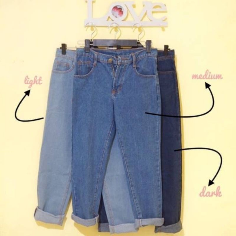 Jumbo Boyfriend Jeans Wanita Big Size BB 70 - 125 KG Celana Boyfriend Jeans Jumbo Wanita Highwaist