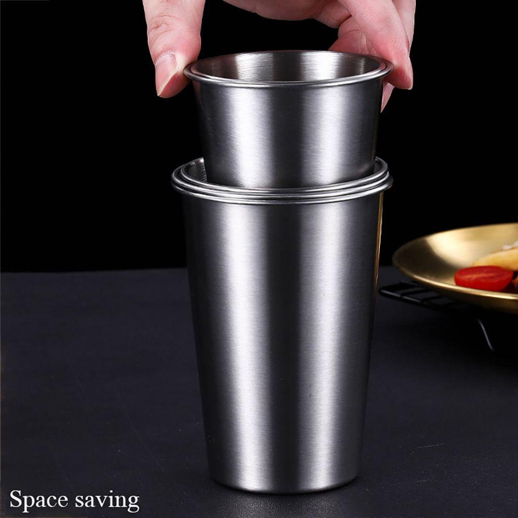 [Elegan] Handy Cup Berkualitas 350/500ml Botol Air Satu Lapis Stainless Steel Cangkir Minuman Dingin Sederhana