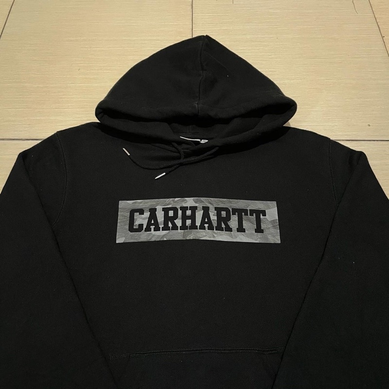 hoodie carhartt wip logo box camo second brand