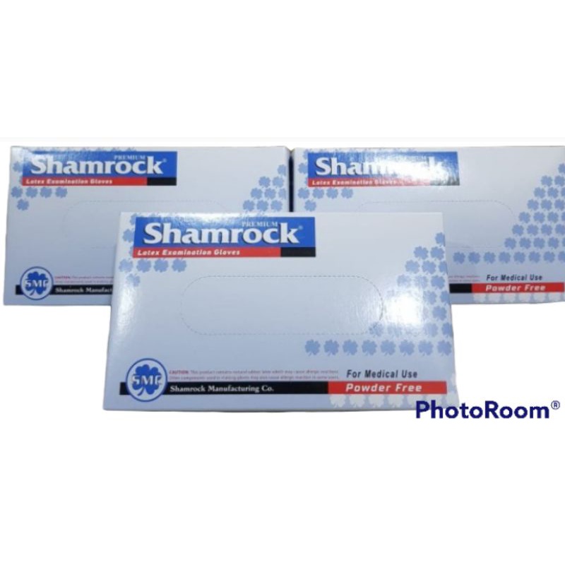 Sarung Tangan Latex Medis Handscoon / glove/ gloves Free Powder Kemenkes Shamrock Premium