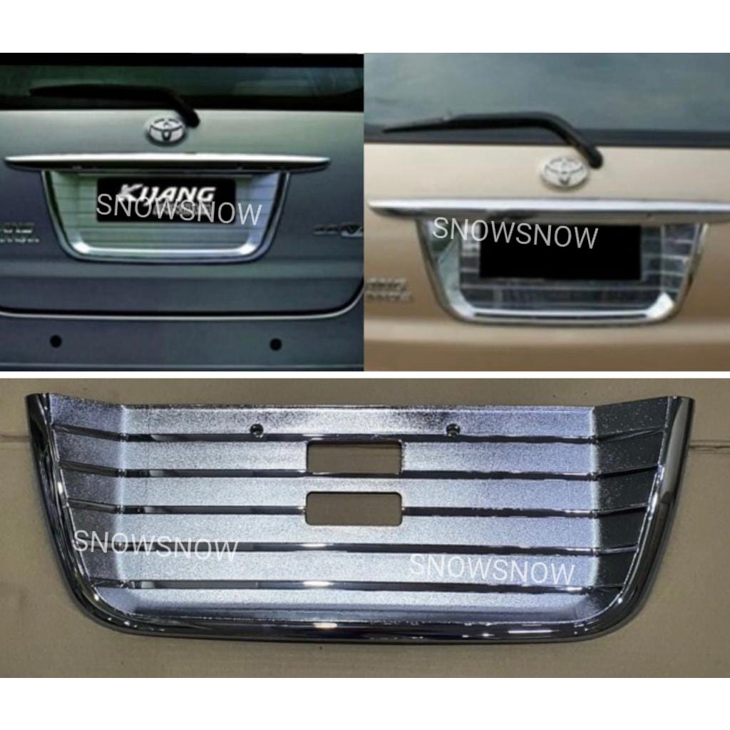 Tatakan Plat Nomor Innova Lama 2005 2010 2015 License Ornament Chrome