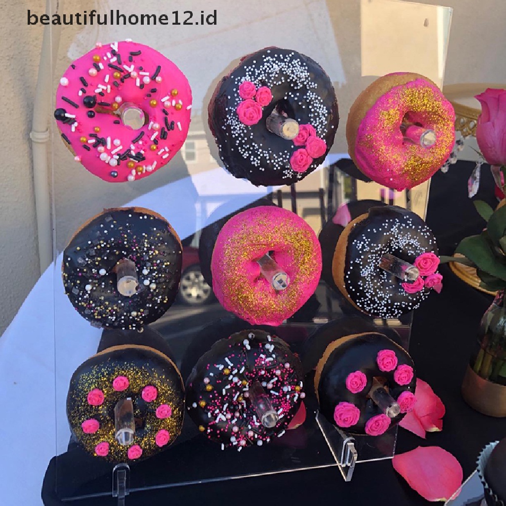 【beautifulhome12.id】 Donut Wall Display Donut stand for Parties Clear Acrylic Doughnut Board Sign .