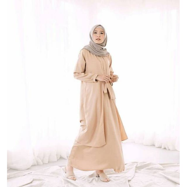 REAL PICT BARANG SESUAI PICT MURAH PAKAIAN MUSLIM ANAK 999/ Dress brukat alisa biru benhur terusan