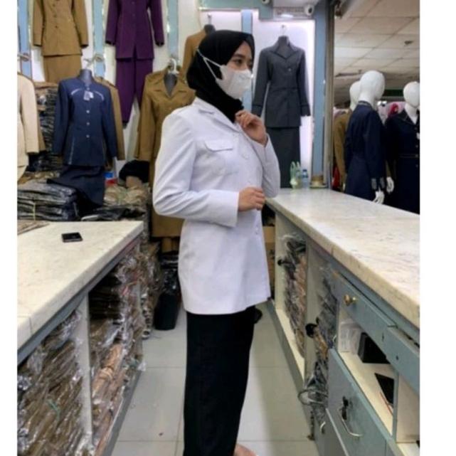 Terbaru.. Blazer Guru Hitam Putih Rok Span / Seragam Hitam Putih / Baju Hitam Putih Guru / Baju Hita