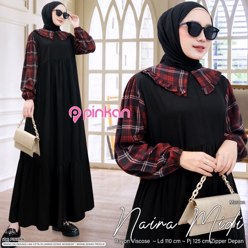 ( NEW) CLARA #1 #2 #3 #4 #5 ARETA ZOLLA KIARA NAIRA MIDI DRESS BUSUI LD 110 - GAMIS KATUN RAYON MOTI