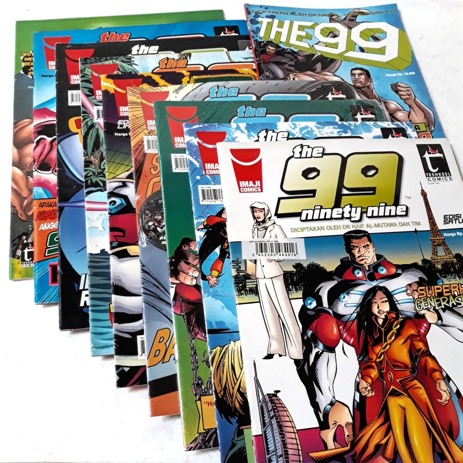 Paket 9 Komik Superhero The 99 Series + 1 Bonus Poster Book