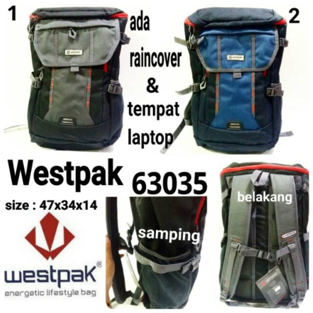 Tas ransel westpak 63035 backpack pria murah tas punggung cowok terbaru