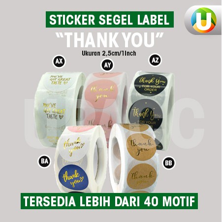 

[Isi 100Pcs - Part 12] Stiker Segel Thank You For Your Order Stiker untuk Kemasan Stiker Amplop