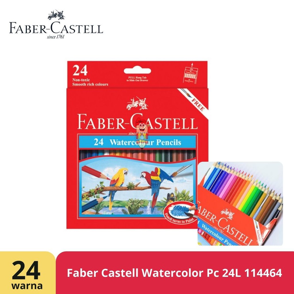 Jual Pensil Warna Faber Castell 24 Watercolour Pencils 114464 Shopee Indonesia 0862