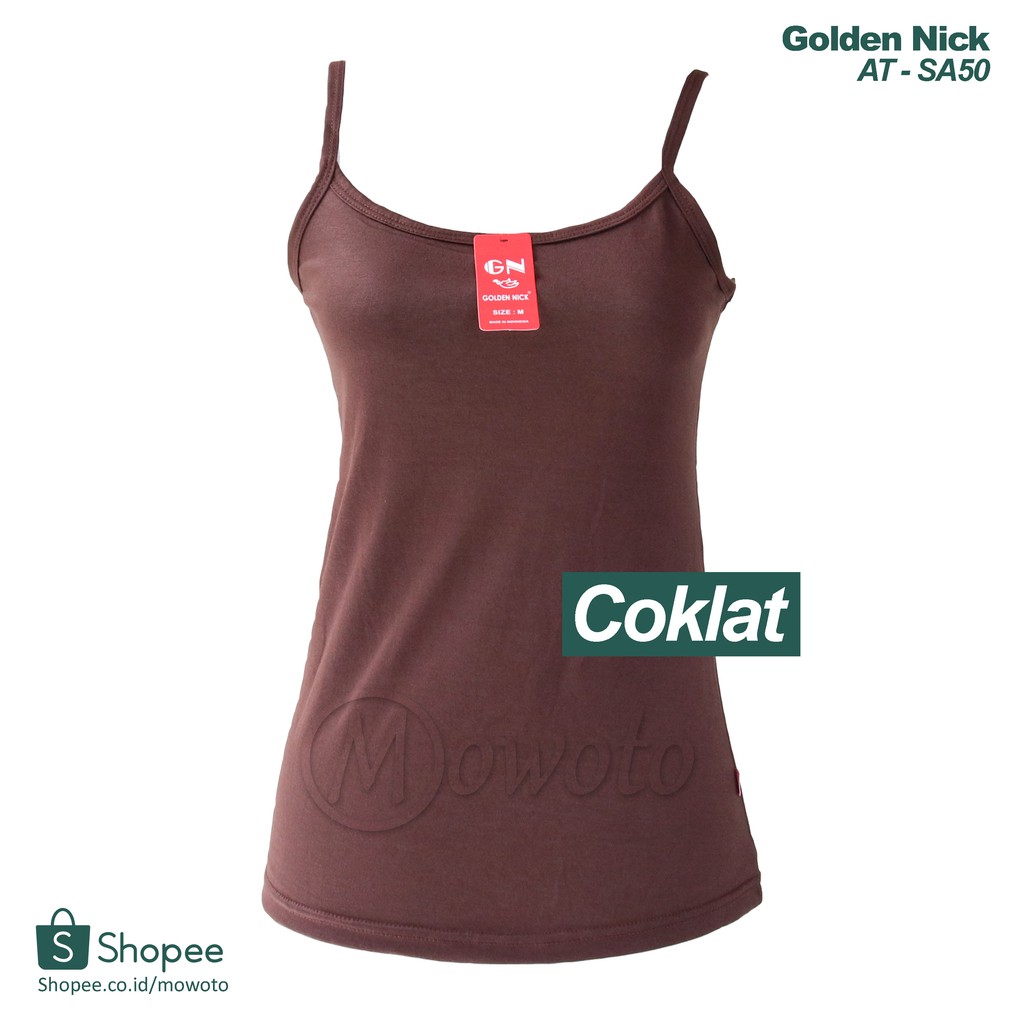 Tanktop Golden Nick Tali KECIL SA50 / Pakaian Dalam Wanita Singlet Tangtop KECIL - Mowoto-6