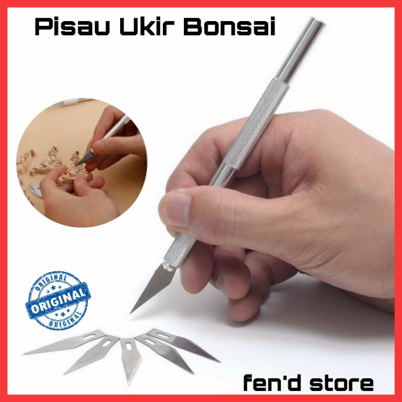 

Pisau Ukir Bonsai Sayat Cutting Sticker Pen Cutter Art Knife Satu Set