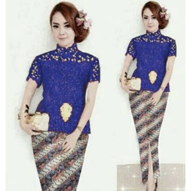 Setelan kebaya emily navy a