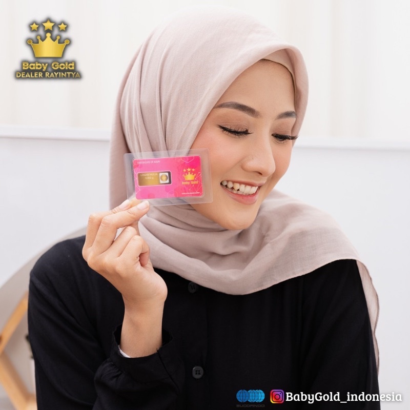 Logam Mulia 24 Karat 0.002 Gram Emas Mini Babygold Resmi Micro gold antam Minigold Asli Kecil Bandung Minigram-3
