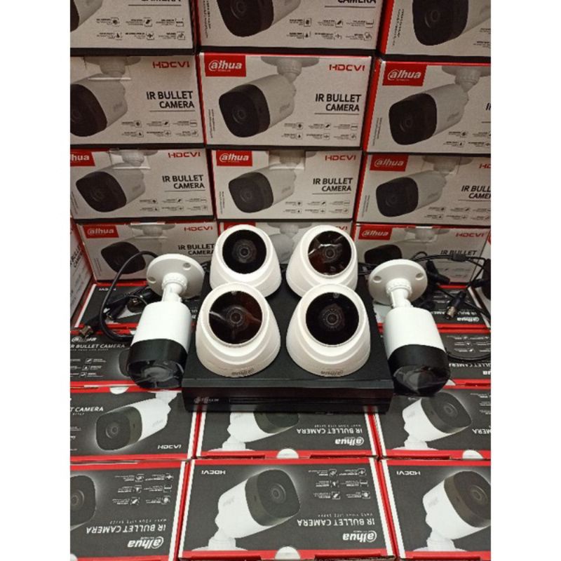 Paket Cctv Dahua 8 channel 6 Kamera 5mp Tanpa Kabel