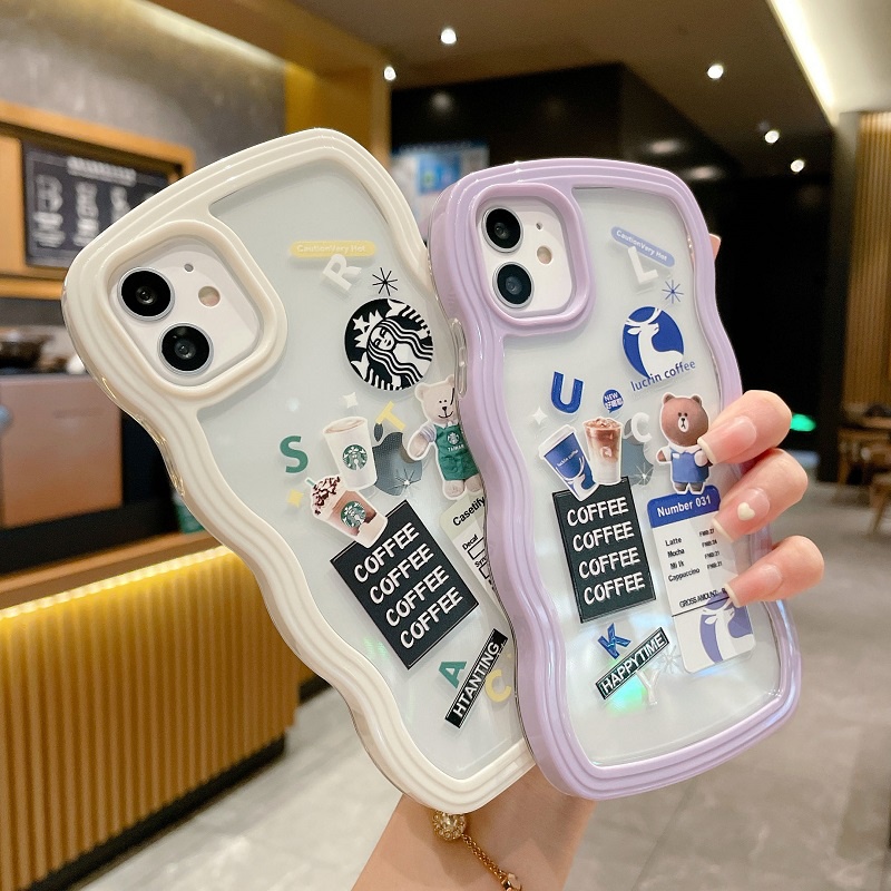 (2 In 1) Casing iPhone 11 12 13 Pro MAX X XR XS MAX Motif Beruang Lucu