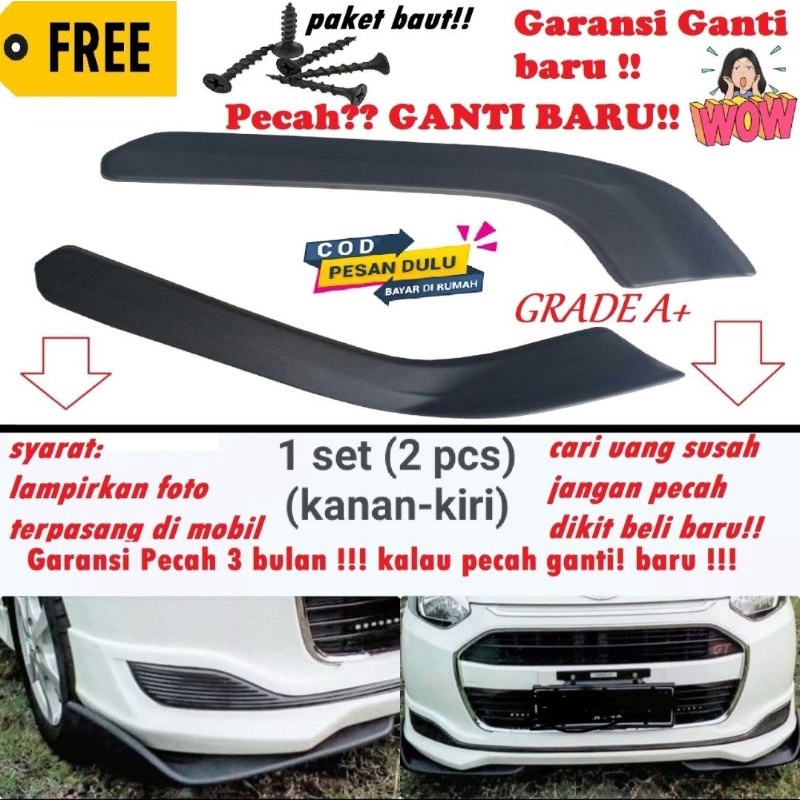 Winglet Lips Bumper Depan Universal Bentuk Lengkung