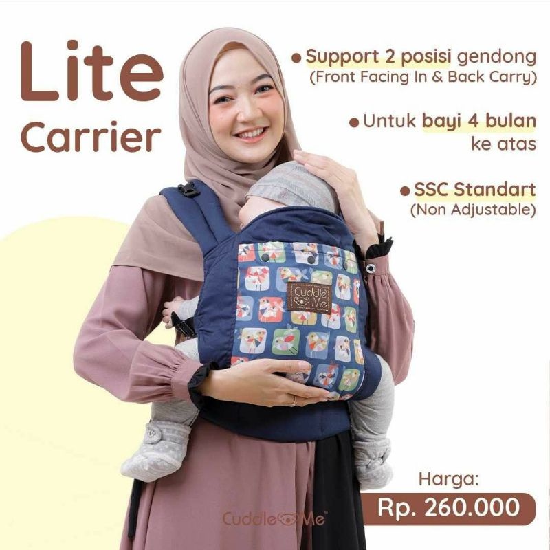Lite carrier cuddleme SSC ergonomis