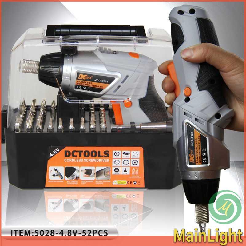 Obeng Listrik Cordless Screwdriver 4.8V 52 in 1 - S028 [Silver]