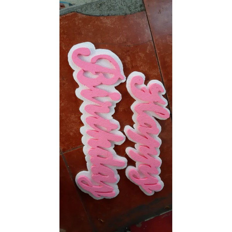 ( 100% styrofoam ) STYROFOAM | FOAM NAMA | ULANG TAHUN | HAPPY BIRTHDAY | BACKDROP | ENGAGEMENT