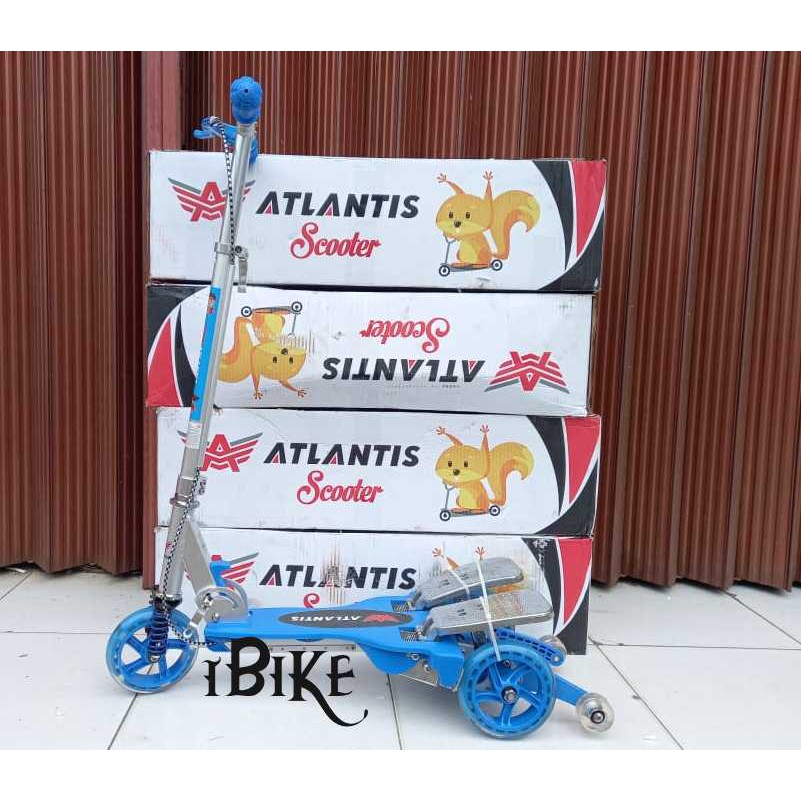 Scooter  skuter Injak Alloy Atlantis Dua Pedal Plus Rem OTOPET ATLANTIS scooter anak dan dewasa termurah