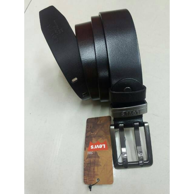 Ikat pinggang pria asli kulit Levis