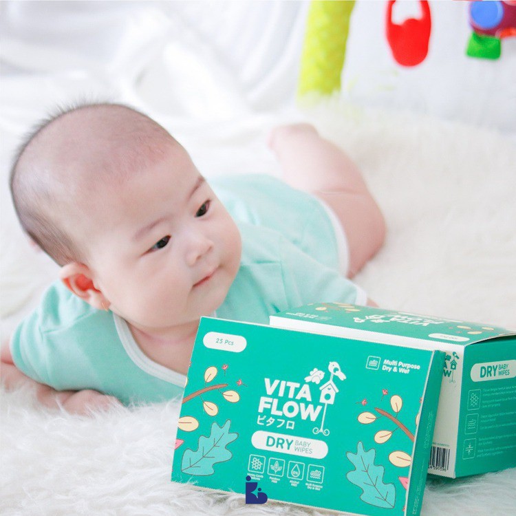 Vita Flow Dry Baby Wipes Satine