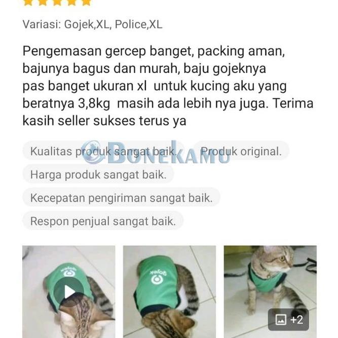 ✧ [REKOMENDASI] BAJU KUCING BAJU ANJING KELINCI MOTIF GOJEK GRAB ヺ