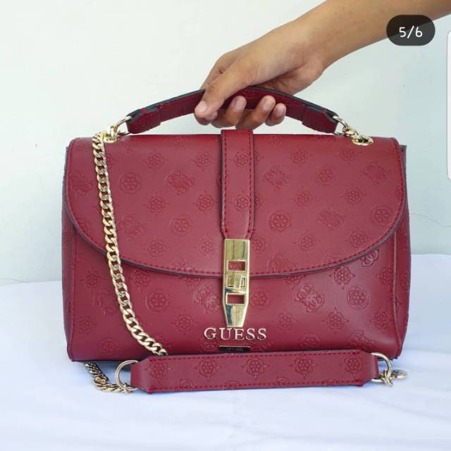 Tas guess peony turn lock bag