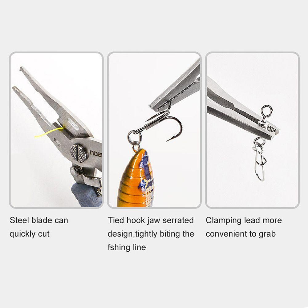 Tang Pancing AUGUSTINA Tang Stainless Steel Praktis Fishing Tackle Alat Pancing Split Ring Tang Pemotong Garis