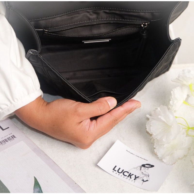 Tory Burch Fleming Convertible Black Matte Shoulder Bag - Ori 100%