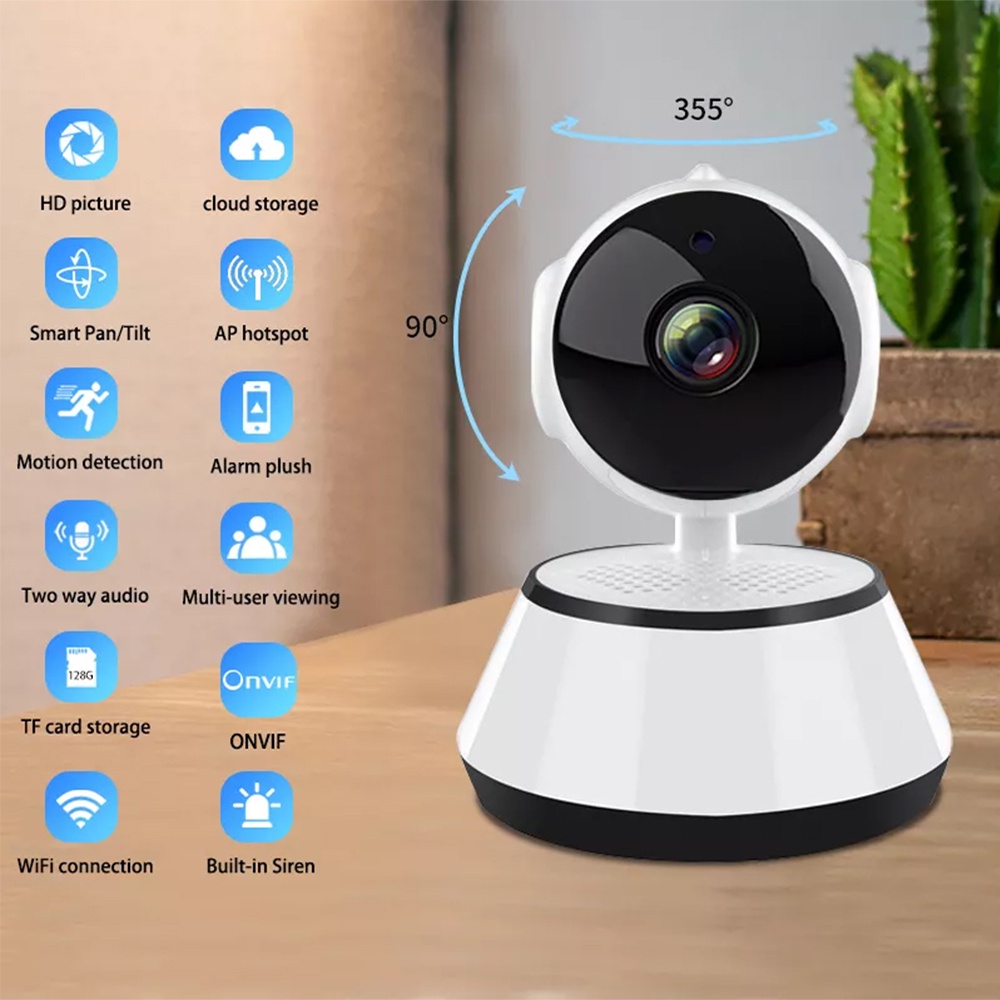 Smart CCTV Camera Wireless Smart Net CT V380 Wifi HD Pengawasan HP / Camera  Bisa Berputar / Camera CCTV Bisa Berkomunikasi 2 Arah Jarak Jauh / Camera CCTV Bisa Di Zoom