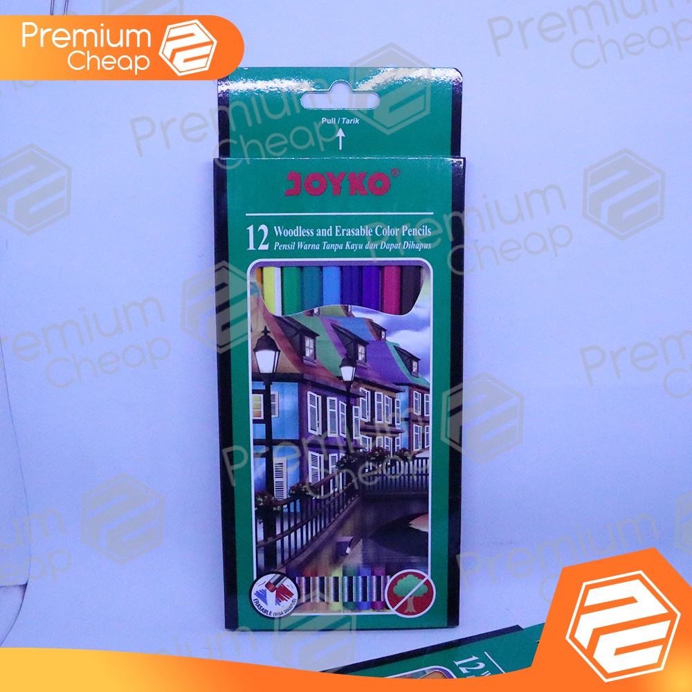 

[12 SET] Pensil Warna Joyko CP109 12 Warna Eraseable