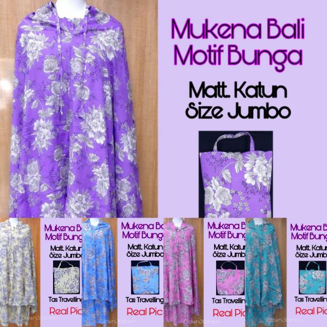 Mukena Bali Jumbo Terbaru / Mukena Katun Bunga *COD^