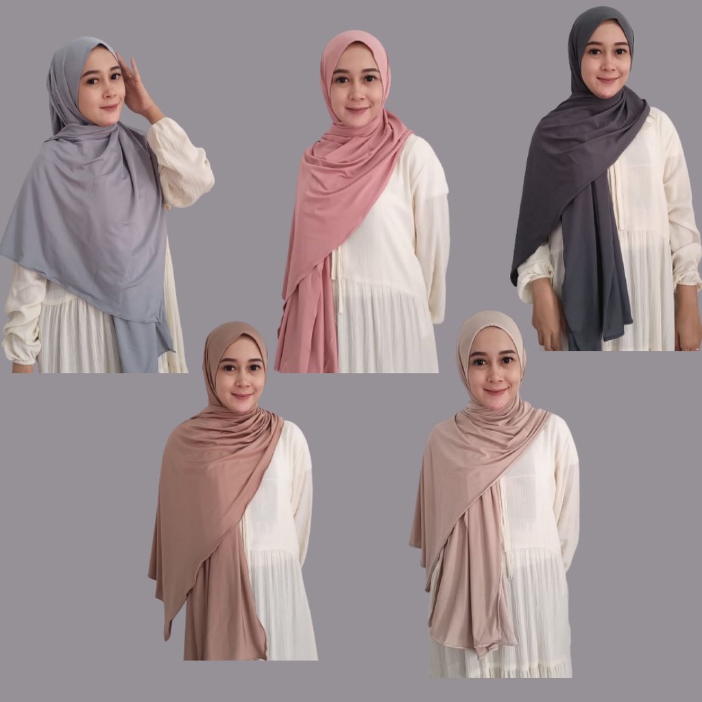 pashmina jersey pashmina kaos premium flowy