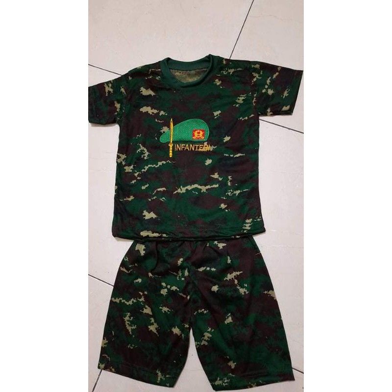 (COD)kaos loreng anak laki-laki/Kaos Loreng anak perempuan/kaos loreng anak TNI/kaos loreng anak