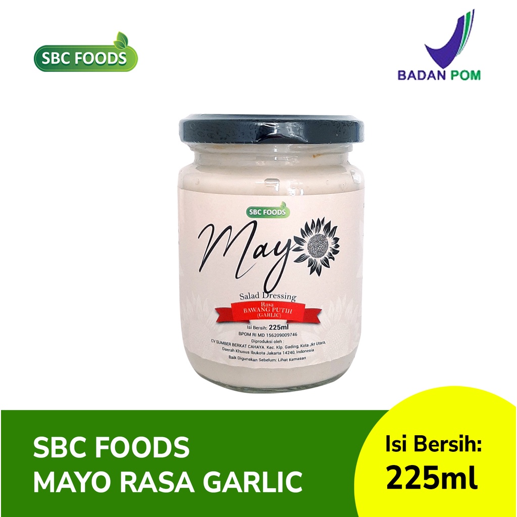 

SBC MAYO Mayonaise Eggless Creamy Rasa Garlic 225 mL