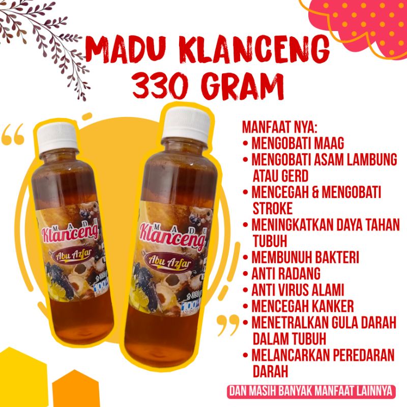 

MADU KLANCENG - LANCENG - KELULUT - TRIGONA 330 GRAM - ABU AZFAR - RAW HONEY, ASLI, MURNI 100%, TANPA CAMPURAN