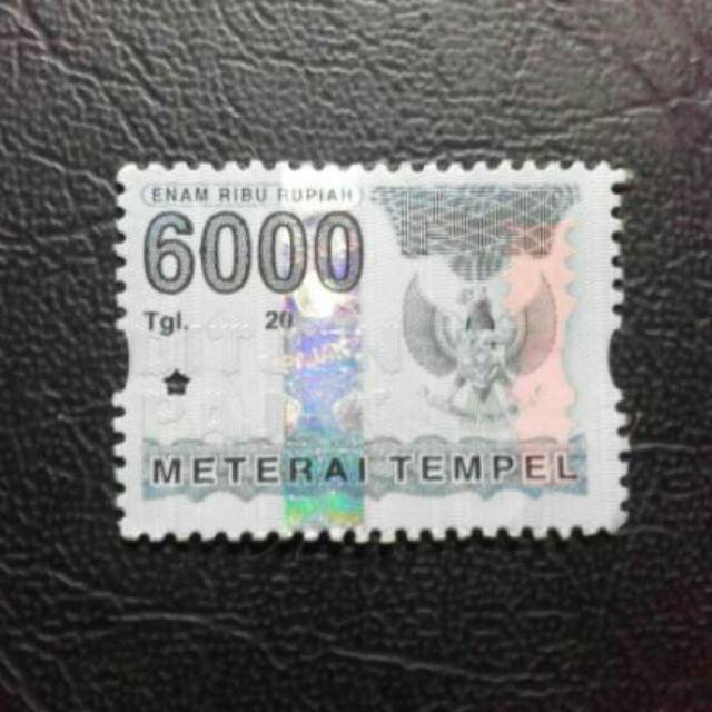 Materai/Meterai 6000 Rupiah Tahun 2006, 2007, 2008, 2009 (Original) #024